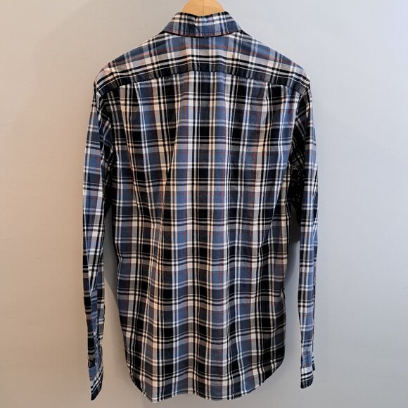 J. crew Men's Medium Slim Fit Flex Washed Long Sleeve Plaid Shirt Style #BB716 - Picture 3 of 14